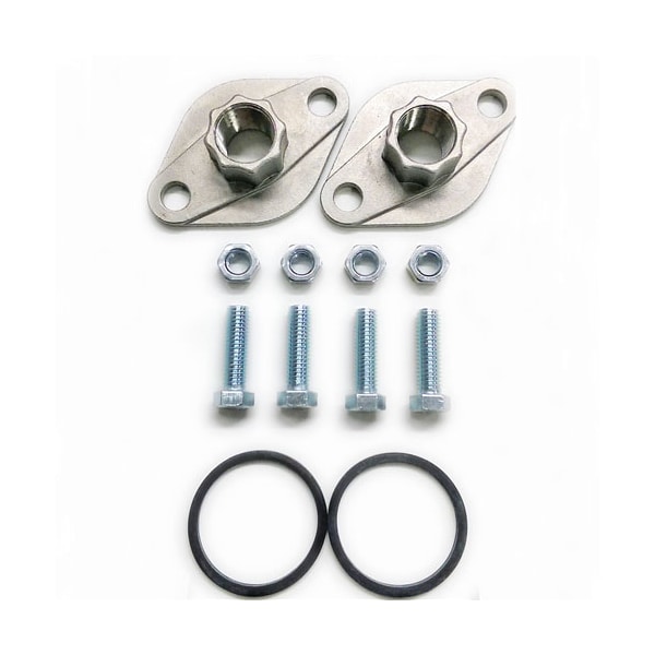1" Stainless Steel Flange Kit W/ 2 Flanges, 2 Gaskets, 4 Screws, 4 Bolts